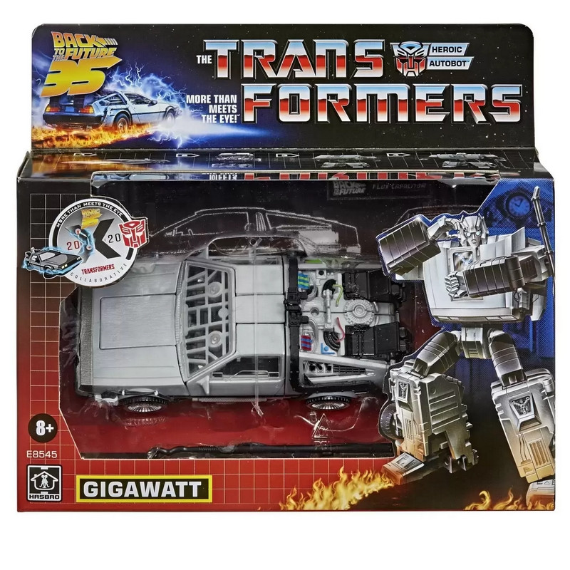 TRANSFORMERS X BACK TO THE FUTURE Figurine Gigawatt Delorean Hasbro TRANSFORMERS X BACK TO THE FUTURE Figurine Gigawatt Delorean Hasbro
