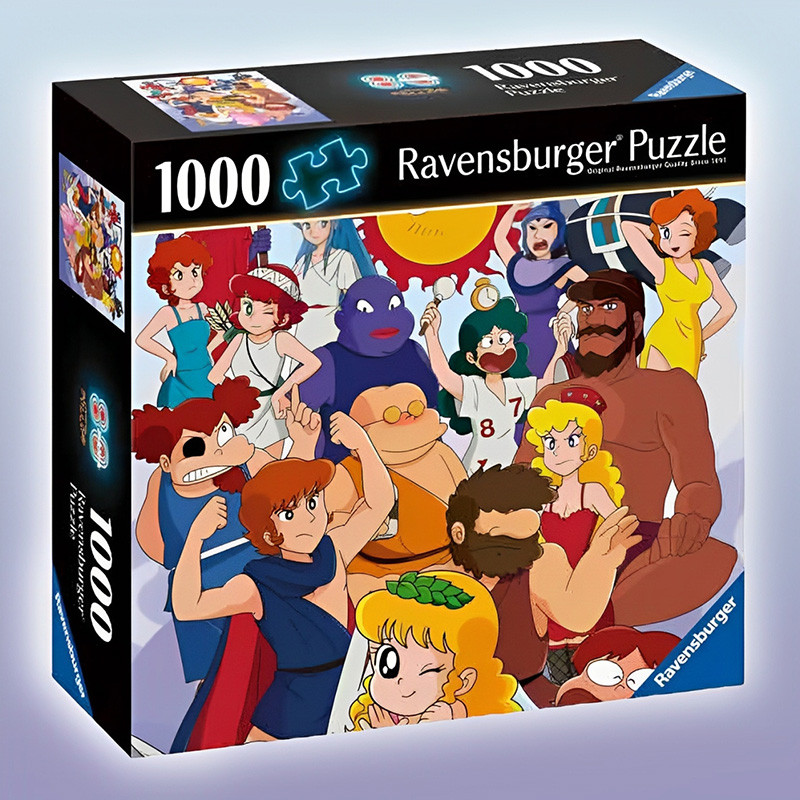 Puzzle 1000 pièces Olympe 80s Mania Ravensburger La Petite Olympe et les Dieux