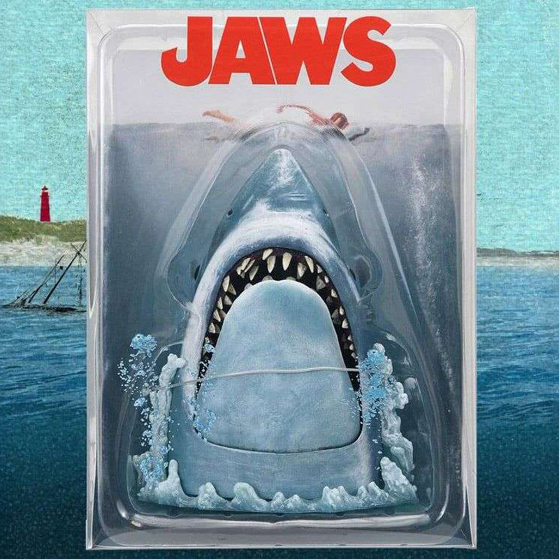 Figurine Jaws 50th Anniversary poster series display Neca Les Dents de la mer Figurine Jaws 50th Anniversary poster series display Neca Les Dents de la mer