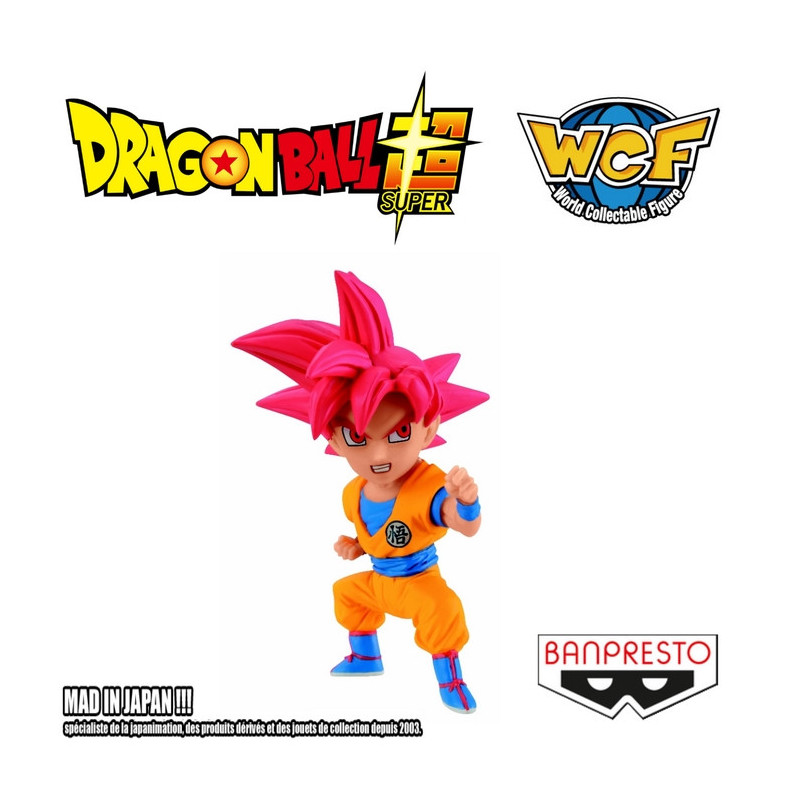 DRAGON BALL SUPER figurine Son Goku SS God WCF Banpresto DRAGON BALL SUPER figurine Son Goku SS God WCF Banpresto