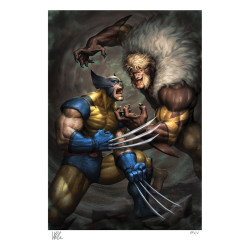 Impression Art Print Wolverine vs Sabretooth Sideshow Marvel