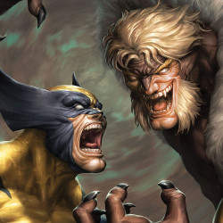 Impression Art Print Wolverine vs Sabretooth Sideshow Marvel
