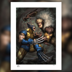 Impression Art Print Wolverine vs Sabretooth Sideshow Marvel