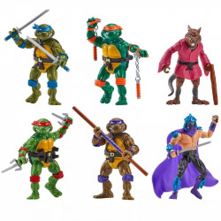 Pack 6 Figurines TMNT 1988 Remastered Playmates Tortues Ninja