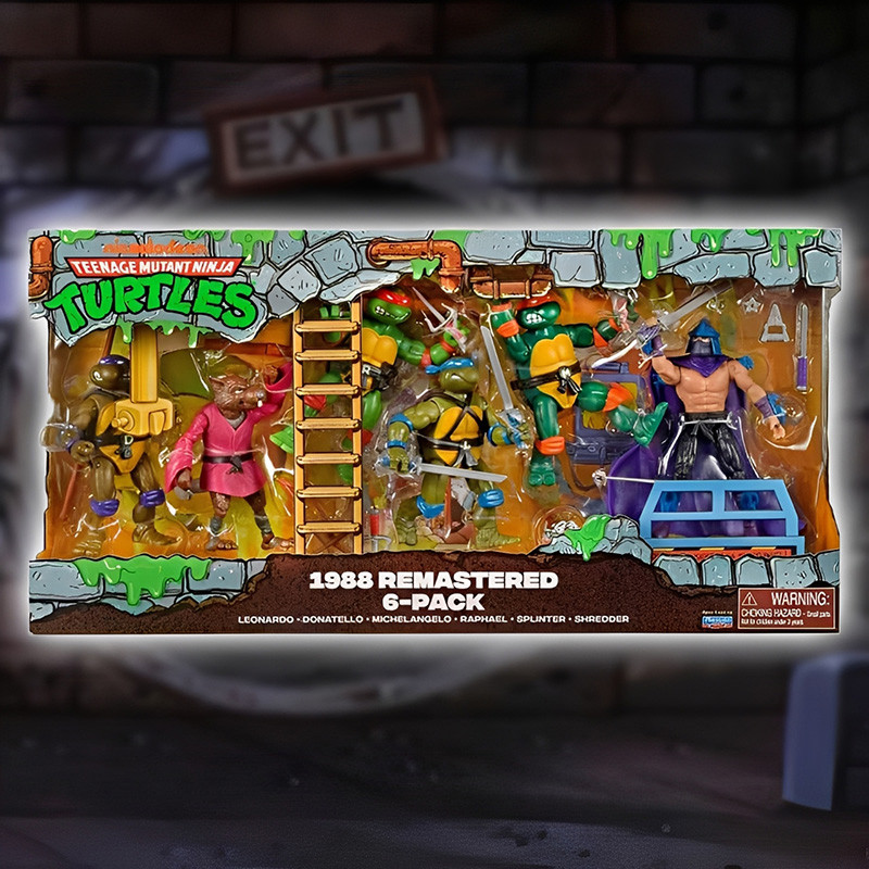 Pack 6 Figurines TMNT 1988 Remastered Playmates Tortues Ninja Pack 6 Figurines TMNT 1988 Remastered Playmates Tortues Ninja