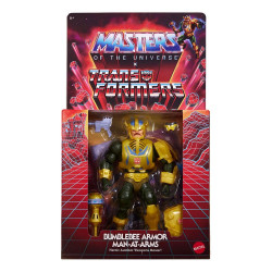 Figurine Le Maitre d'Armes armure Bumblebee Mattel Maitres de l'Univers X Transformers