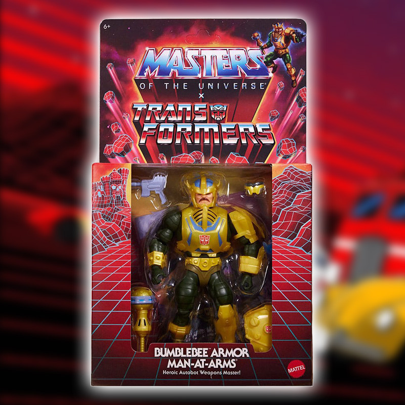 Figurine Le Maitre d'Armes armure Bumblebee Mattel Maitres de l'Univers X Transformers
