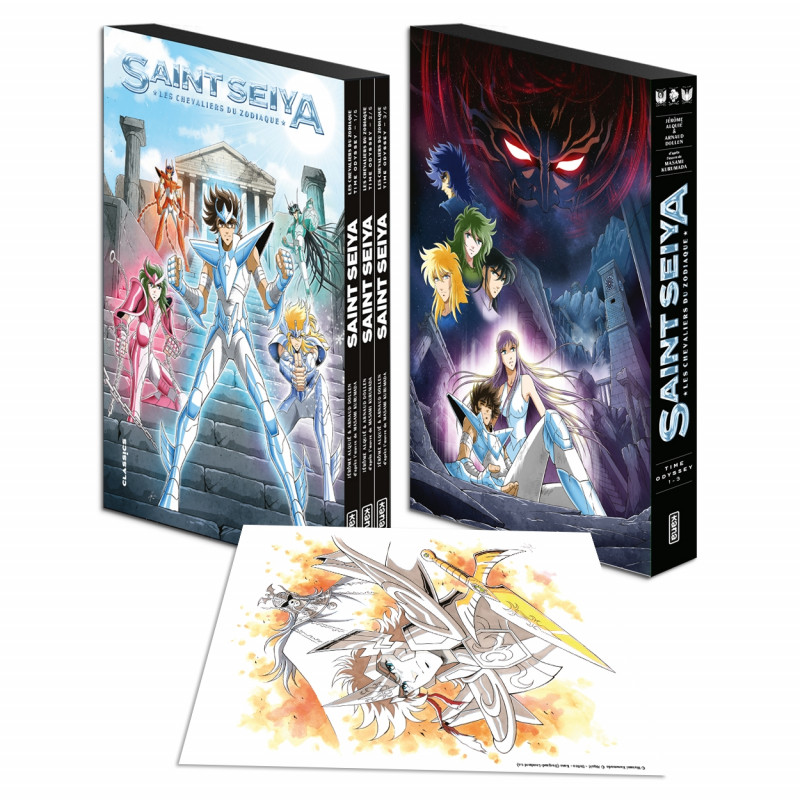 SAINT SEIYA BD Time Odyssey Coffret Tome 1-2-3 + Ex-libris Jérôme Alquie Kana