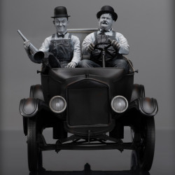 Statue Laurel & Hardy Towed In A Hole Ford T Infinite Statue Laurel & Hardy
