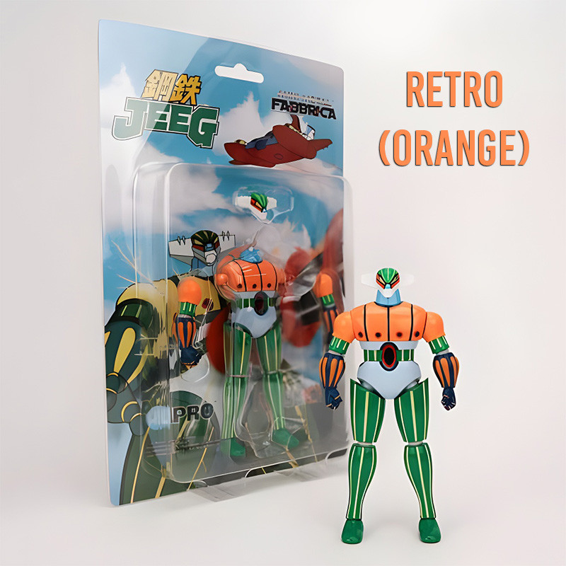 Figurine Jeeg Mini Metal Fabbrica Retro Orange HL PRO Kotetsu Jeeg Figurine Jeeg Mini Metal Fabbrica Retro Orange HL PRO Kotetsu Jeeg