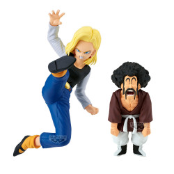Figurines Android 18 & Mr. Satan Match Makers Banpresto Dragon Ball Z