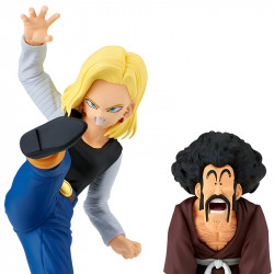 Figurines Android 18 & Mr. Satan Match Makers Banpresto Dragon Ball Z