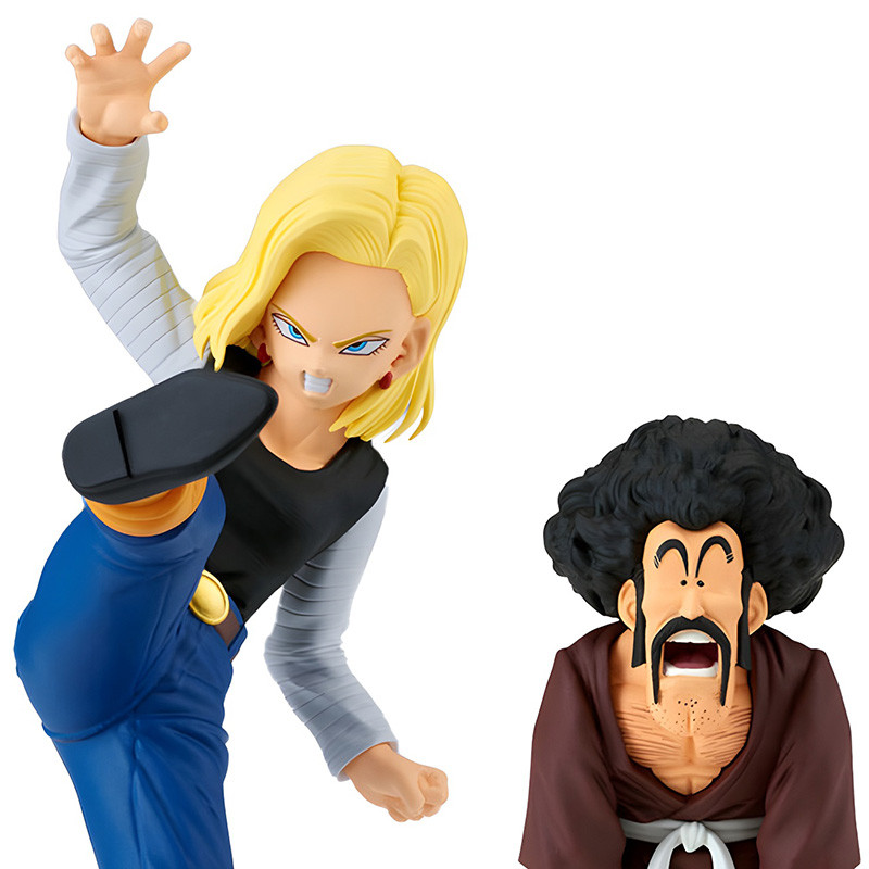 Figurines Android 18 & Mr. Satan Match Makers Banpresto Dragon Ball Z