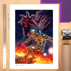 Impression Art Print Galactus and the Silver Surfer Sideshow Marvel