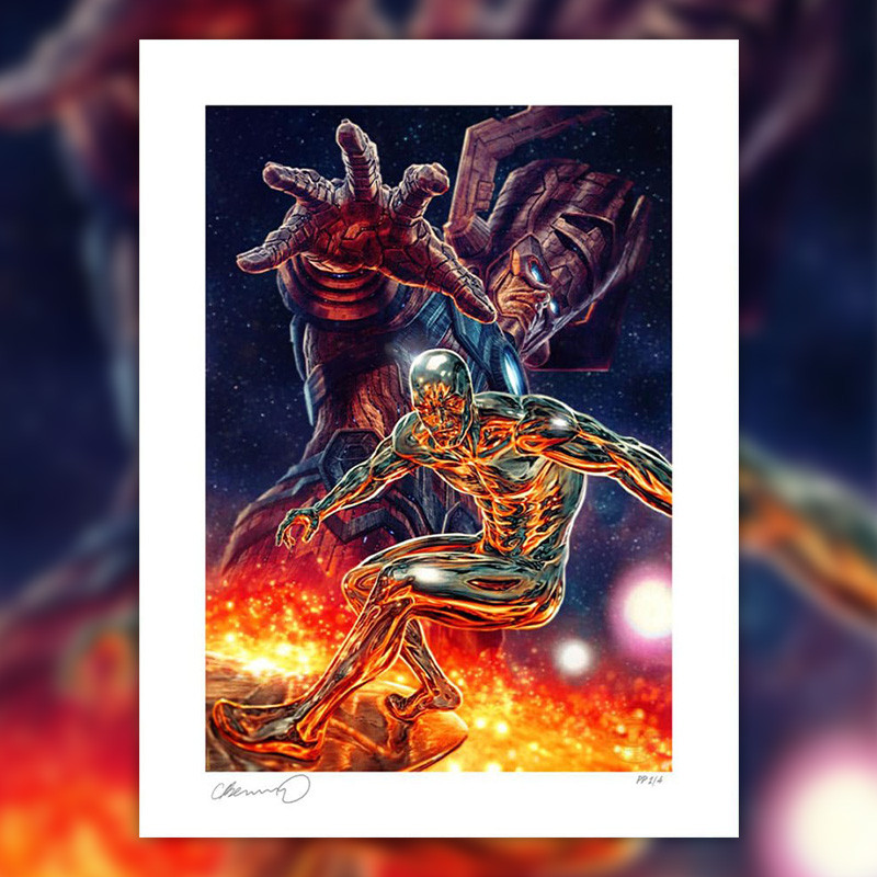 Impression Art Print Galactus and the Silver Surfer Sideshow Marvel