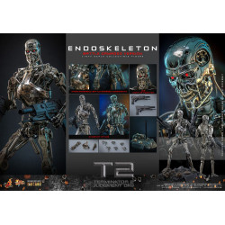 Figurine Movie Masterpiece Endoskeleton Battle Damaged Version Diecast Hot Toys Terminator 2