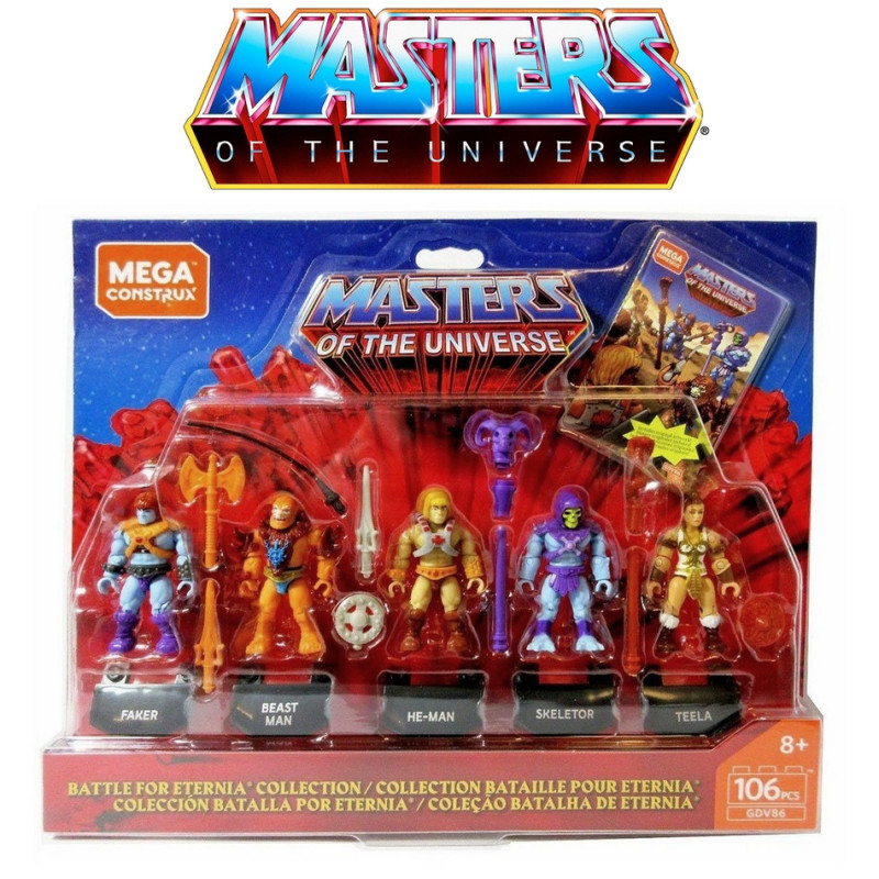 MAITRES DE L'UNIVERS pack 5 figurines Bataille pour Eternia Mega Construx MAITRES DE L'UNIVERS pack 5 figurines Bataille pour Eternia Mega Construx
