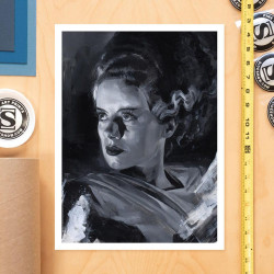 Impression Art Print Bride of Frankenstein Sideshow La Fiancée de Frankenstein
