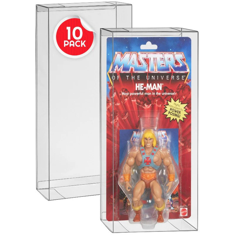 Pack 10 Boîtes de Protection Figurines Masters of the Universe Origins Evoretro Maitres de l'Univers