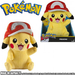 POKEMON Peluche Pikachu Ash Cap Tomy