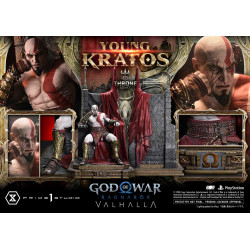 Statue Young Kratos Throne Legacy Prime 1 Studio God Of War Ragnarok