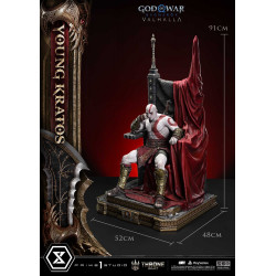 Statue Young Kratos Throne Legacy Prime 1 Studio God Of War Ragnarok