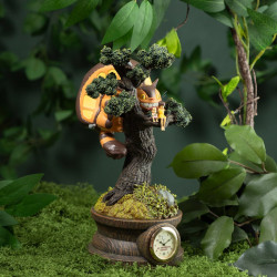 Diorama Horloge Mei Satsuki et Chatbus dans l'arbre Benelic Mon Voisin Totoro