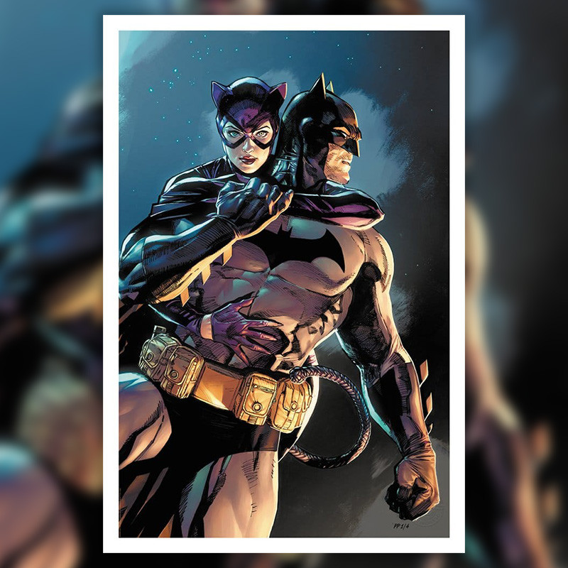 Impression Art Print Batman & Catwoman Sideshow DC Comics