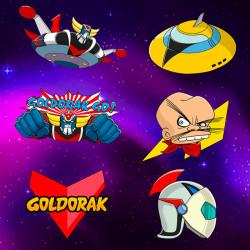 Boite de 6 Pin's Goldorak Serie 1 Set B We Are Tokyo Goldorak