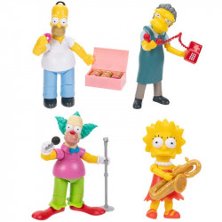 LES SIMPSONS Pack 4 Figurines Articulées Wave 2 Jakks Pacific