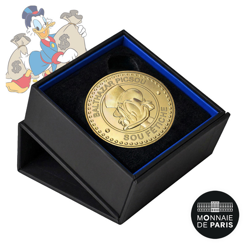 DISNEY Pièce Sou Fetiche Picsou Doré à l'or fin Monnaie De Paris