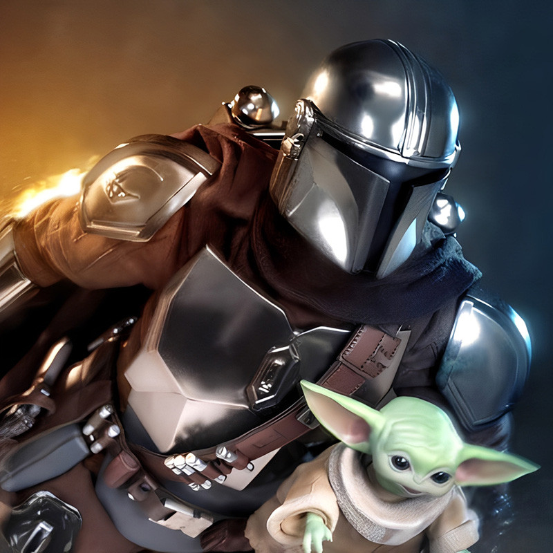 Figurine The Mandalorian & Grogu Hot Toys Star Wars