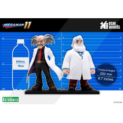 Pack 2 Figurines Dr. Wily & Dr. Light Oshi Works Kotobukiya Megaman 11