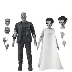 Set 2 Figurines Monster & his Mate 90th Anniversary Black & White Version Neca
