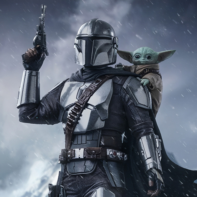Statue Art Scale The Mandalorian & Grogu Iron Studios The Mandalorian & Grogu