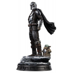 Statue Legacy Replica The Mandalorian & Grogu Iron Studios The Mandalorian & Grogu
