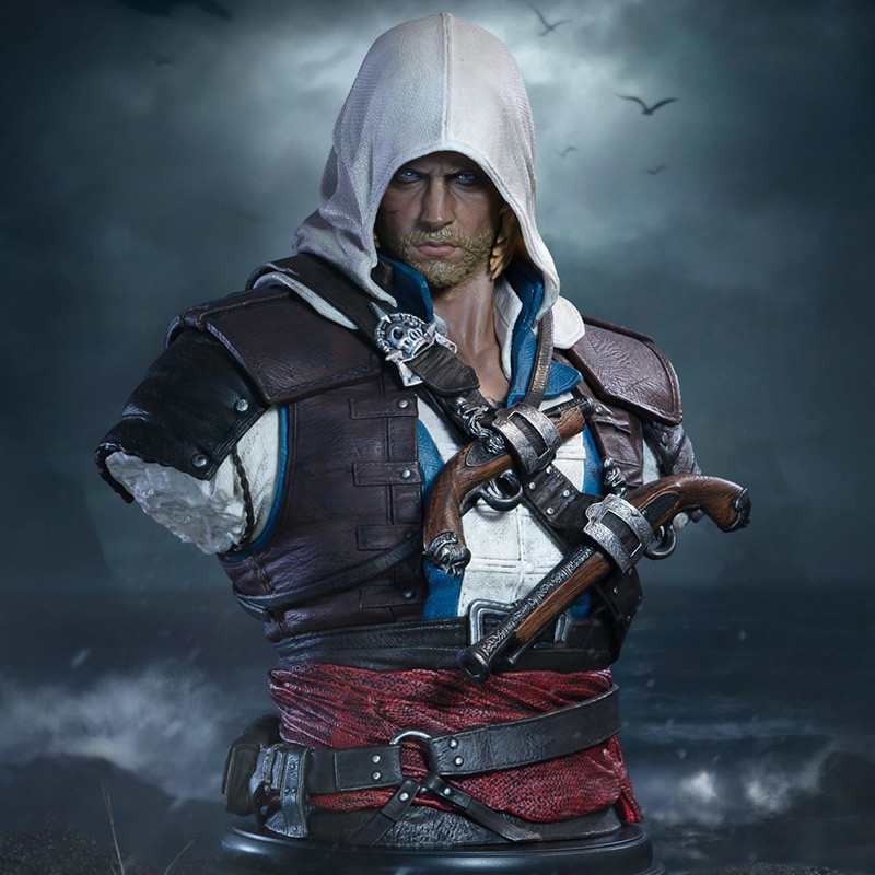 Buste Edward Kenway Pure Arts Assassin's Creed Black Flag Resynced