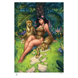 Impression Art Print Jungle Bettie Sideshow Bettie Page