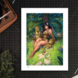 Impression Art Print Jungle Bettie Sideshow Bettie Page