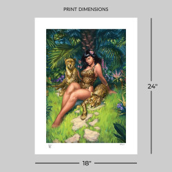 Impression Art Print Jungle Bettie Sideshow Bettie Page