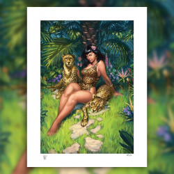 Impression Art Print Jungle Bettie Sideshow Bettie Page