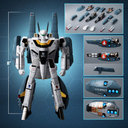 MACROSS Figurine Robo-Dou VF-1S Super Veritech Set Rick Hunter ThreeZero