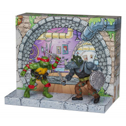 Figurines Raphael vs Rocksteady 1988 Remastered Playmates Tortues Ninja
