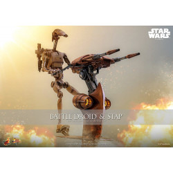 Set Figurine Battle Droid & STAP Hot Toys Star Wars