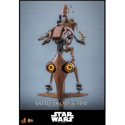Set Figurine Battle Droid & STAP Hot Toys Star Wars