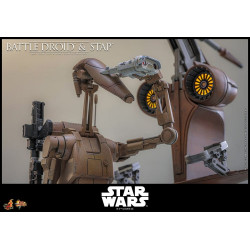 Set Figurine Battle Droid & STAP Hot Toys Star Wars