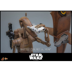 Set Figurine Battle Droid & STAP Hot Toys Star Wars