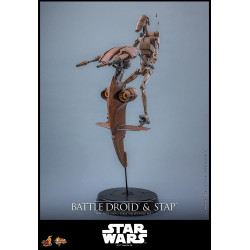 Set Figurine Battle Droid & STAP Hot Toys Star Wars