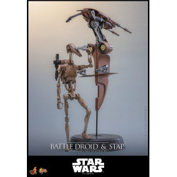 Set Figurine Battle Droid & STAP Hot Toys Star Wars