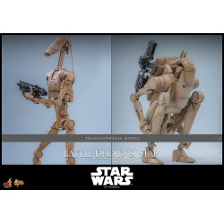 Set Figurine Battle Droid & STAP Hot Toys Star Wars